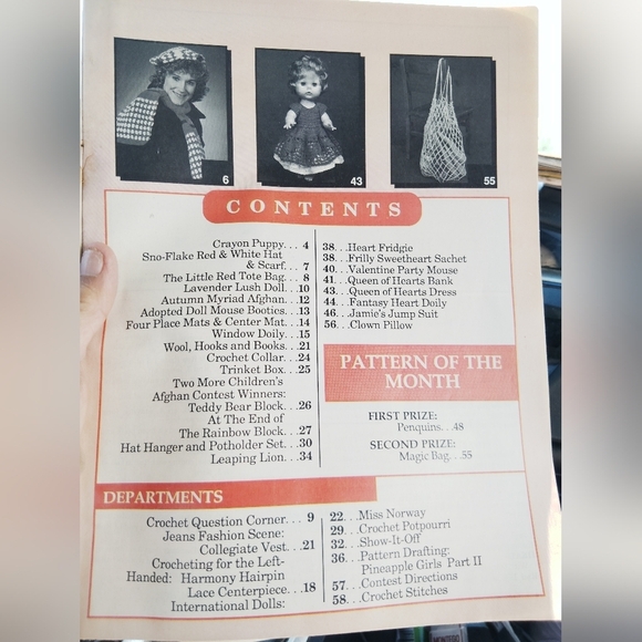 Vintage Crochet World Magazine February 1987 - Picture 2 of 5